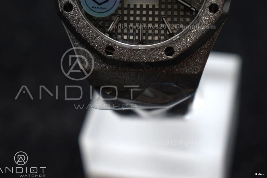 SS Royal Frosted Best Oak Bracelet Grey on Super 1:1 Dial SS SA3120 15454 37mm Clone APSF Edition Textured 0202